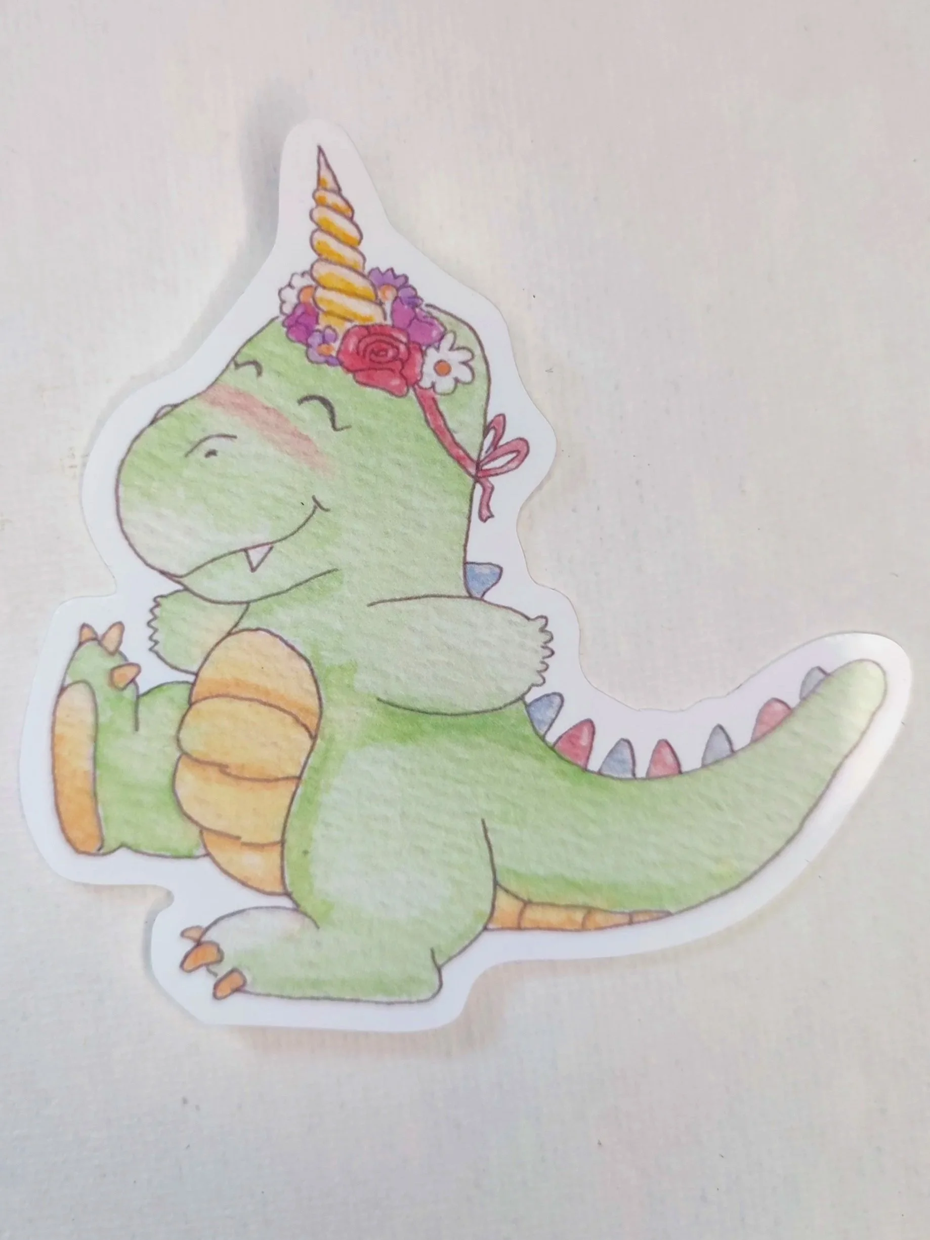 Vinyl sticker unicorn dinosaur