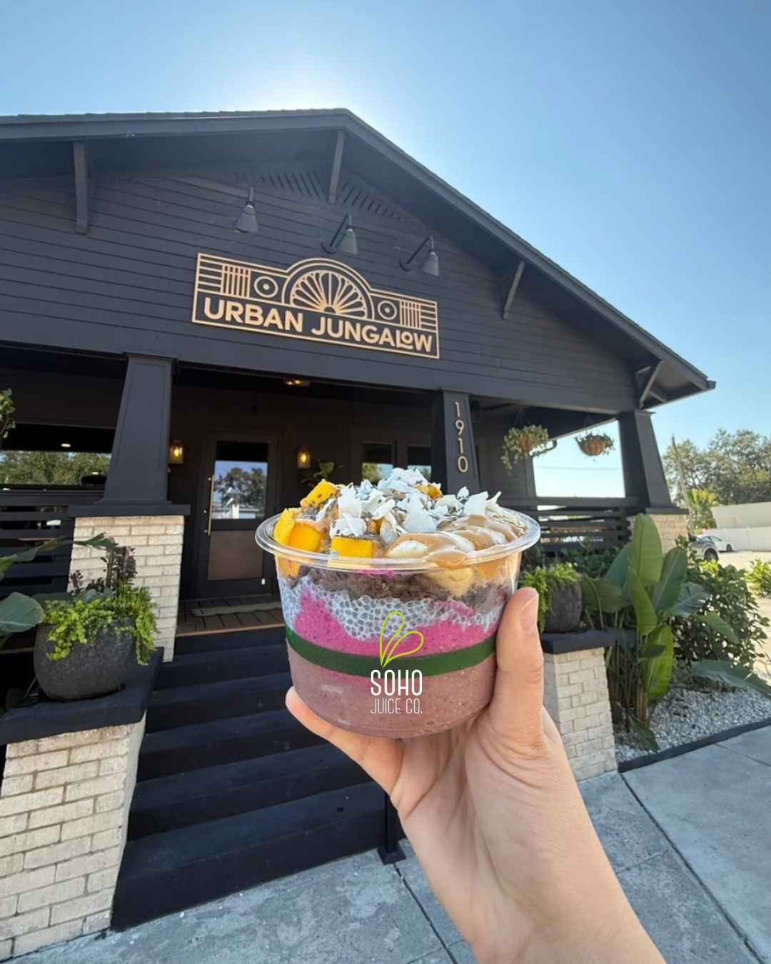 SOHO Juice Co. Now Served at Urban Jungalow — Tampa's Award-Winning Açaí Bowls Find a New Home