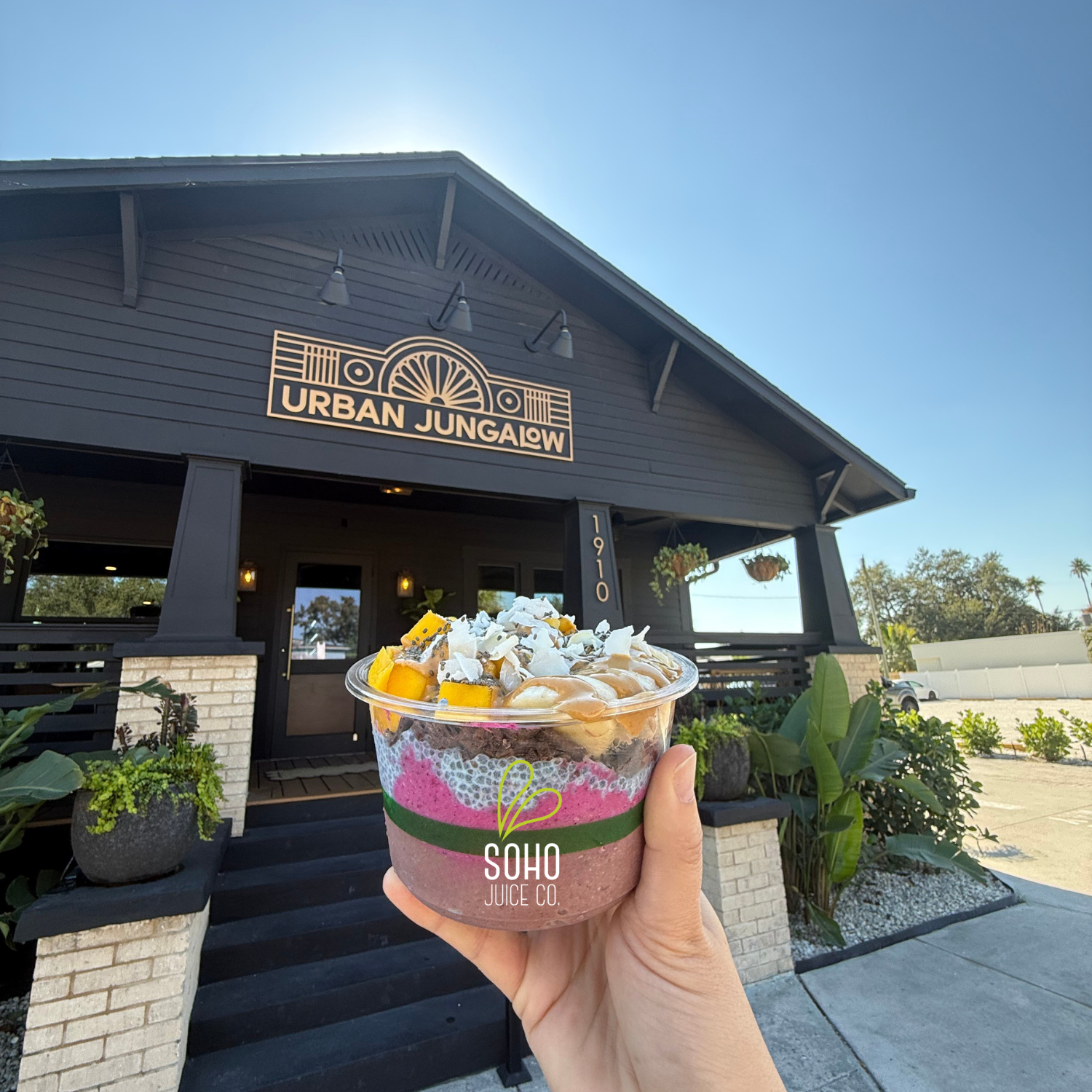 Urban Jungalow is NOW proudly serving SOHO Juice Company superfood acai bowls & smoothies!