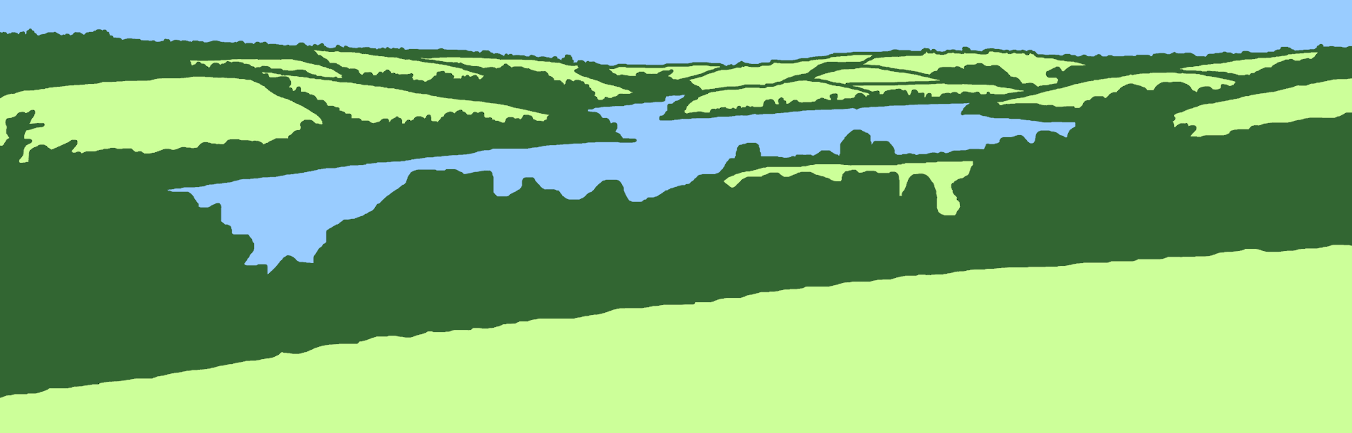 The river Fal estuary.