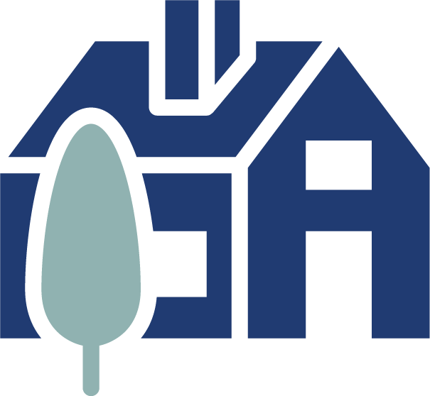 Icon of a house outline with heart
