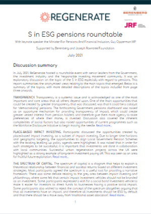 Roundtable: Pensions and the S in ESG