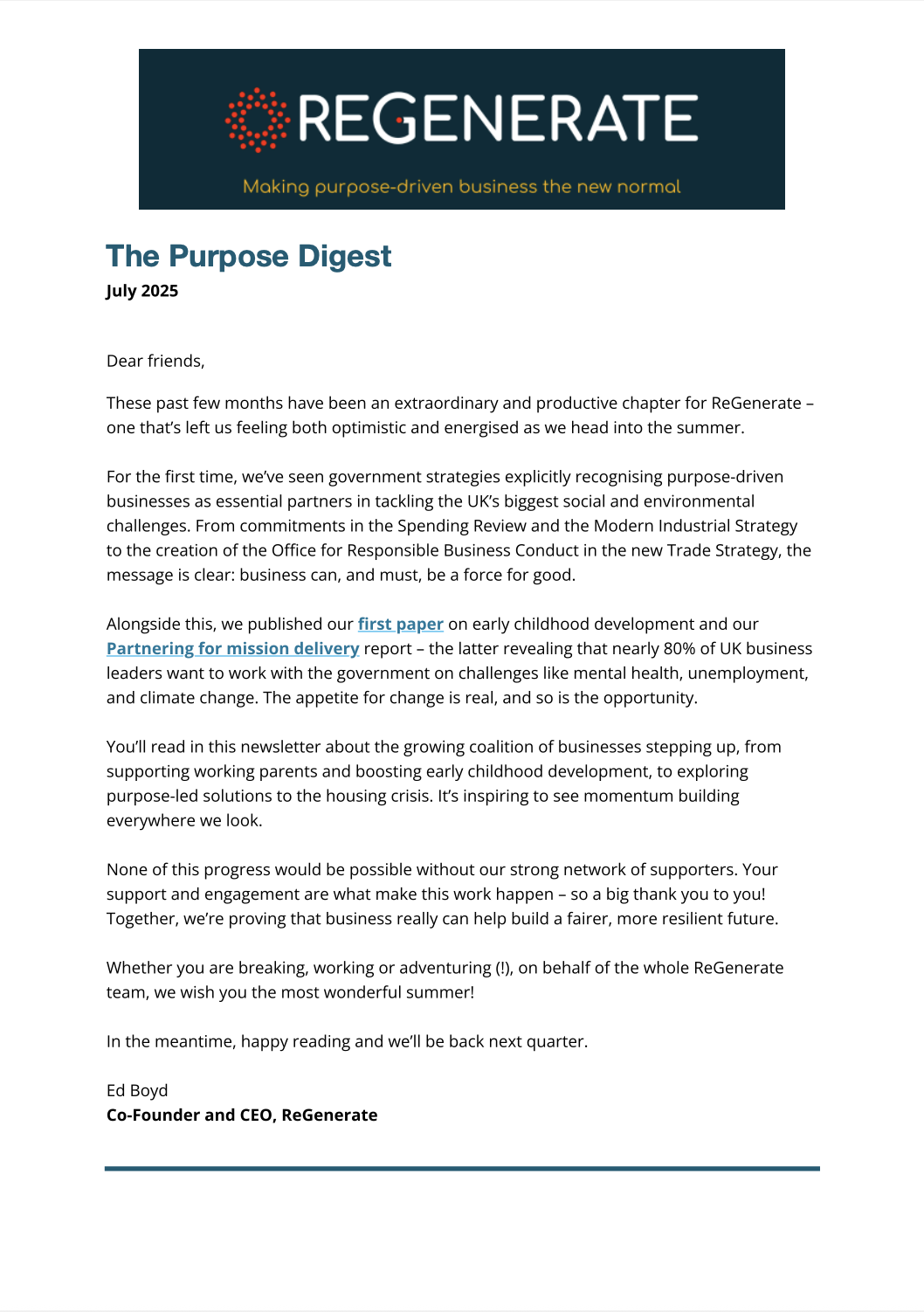 80% of UK businesses want to drive social &amp; environmental impact July 2025 Edition