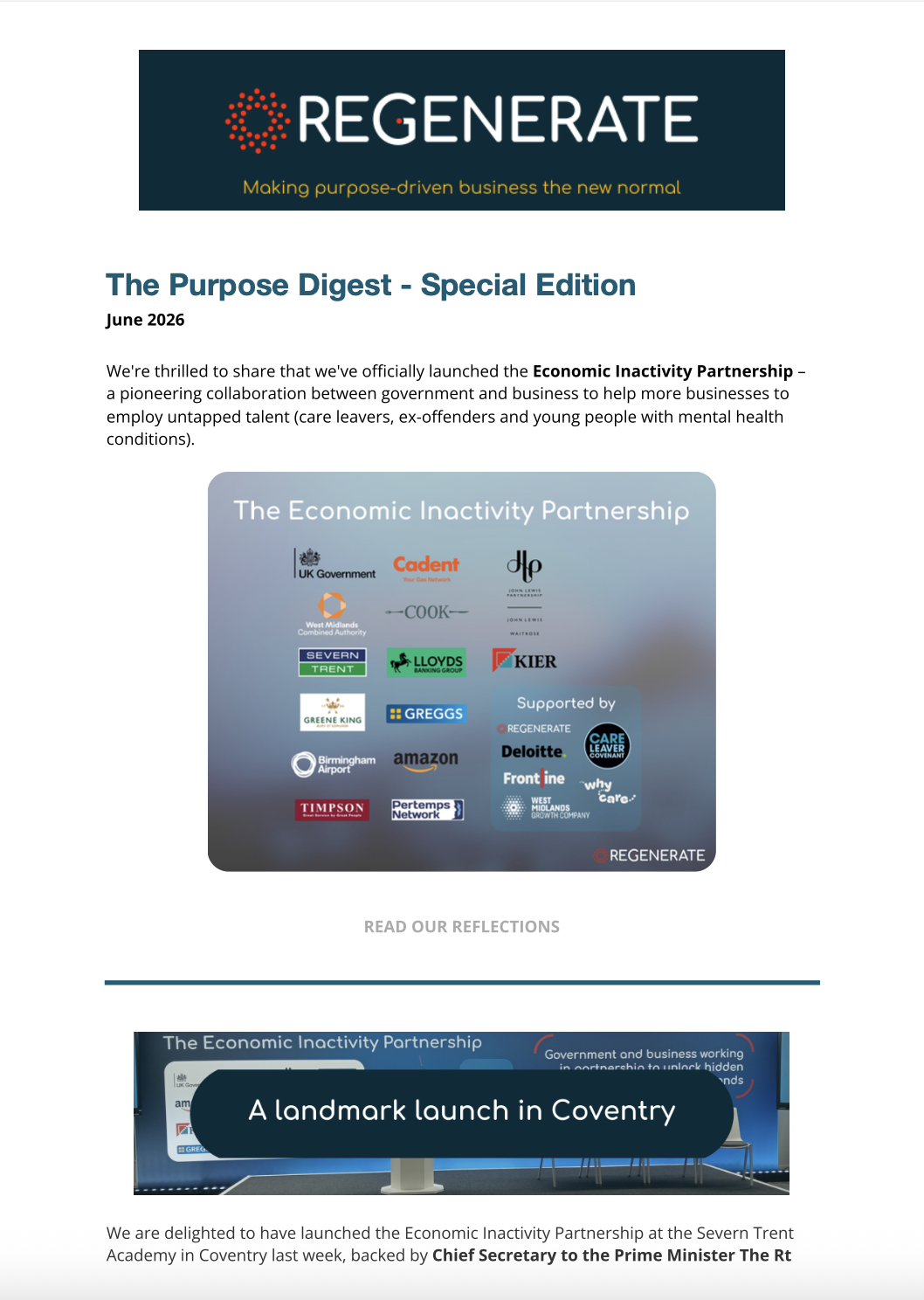A Minister officially launched the Economic Inactivity Partnership! June 2026 Special Edition