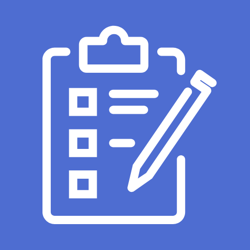 Icon of a clipboard with a checklist and a pen