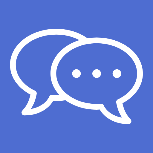 Icon of two speech bubbles indicating communication or conversation