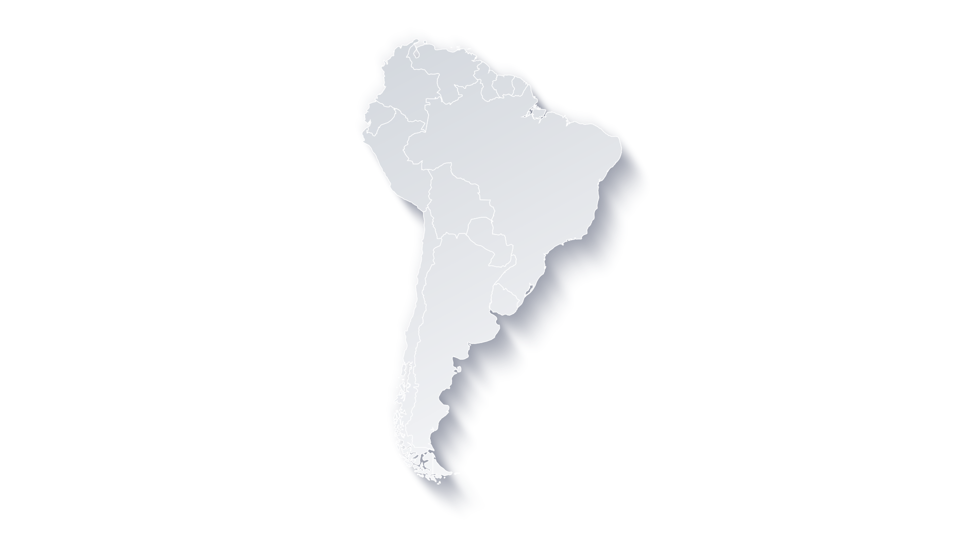 Mapa do Brasil com fronteiras dos estados destacados em branco, sem cores ou legendas.