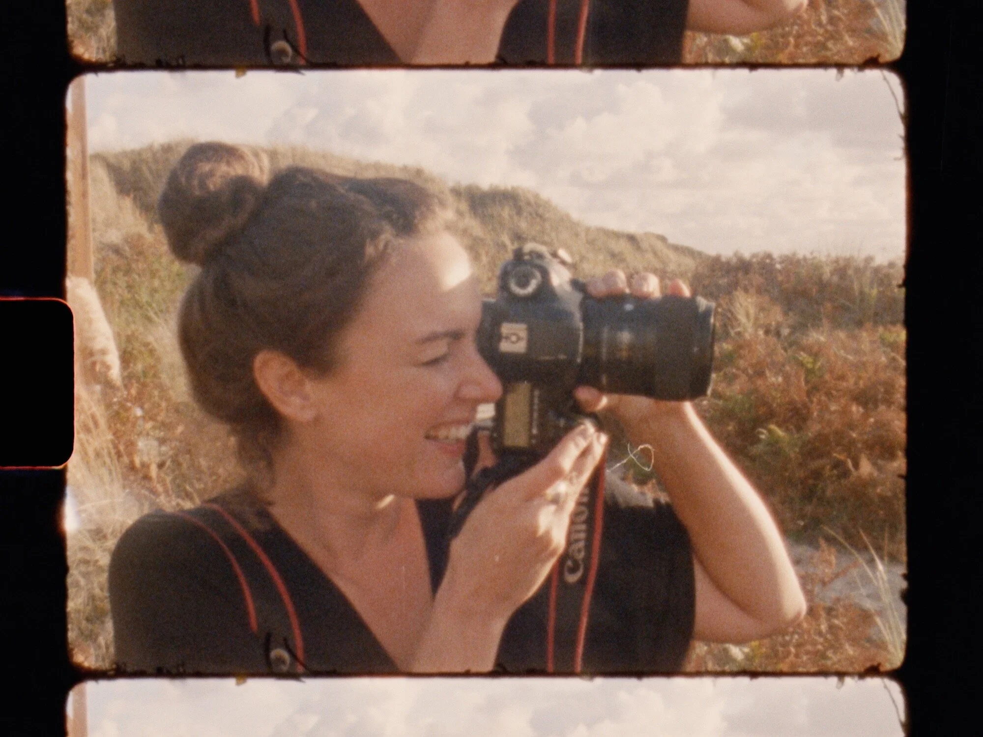 Image: Super 8 Film still of photographer Sophie Darwin