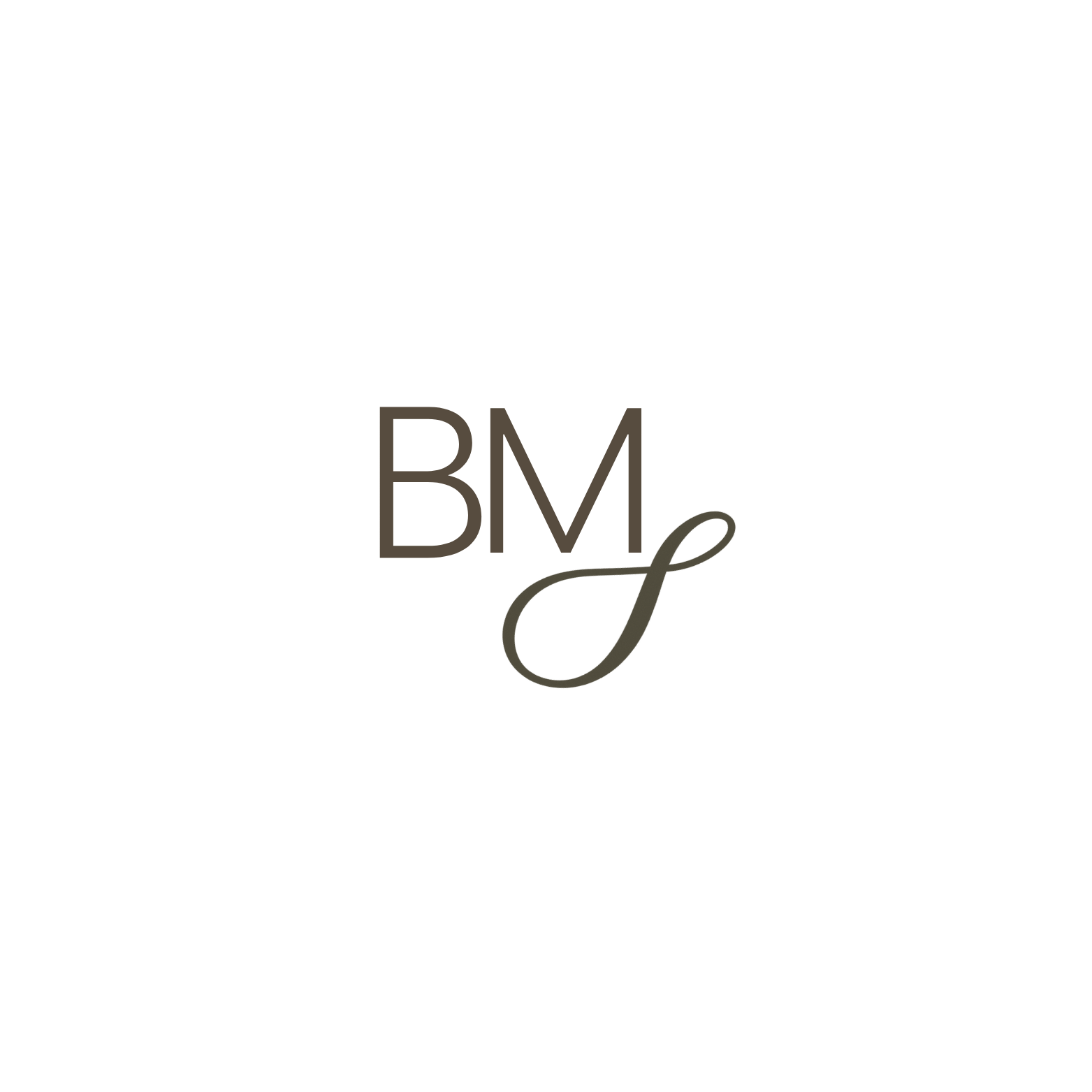 Black background with the letters B, M, and a decorative ampersand in the center.