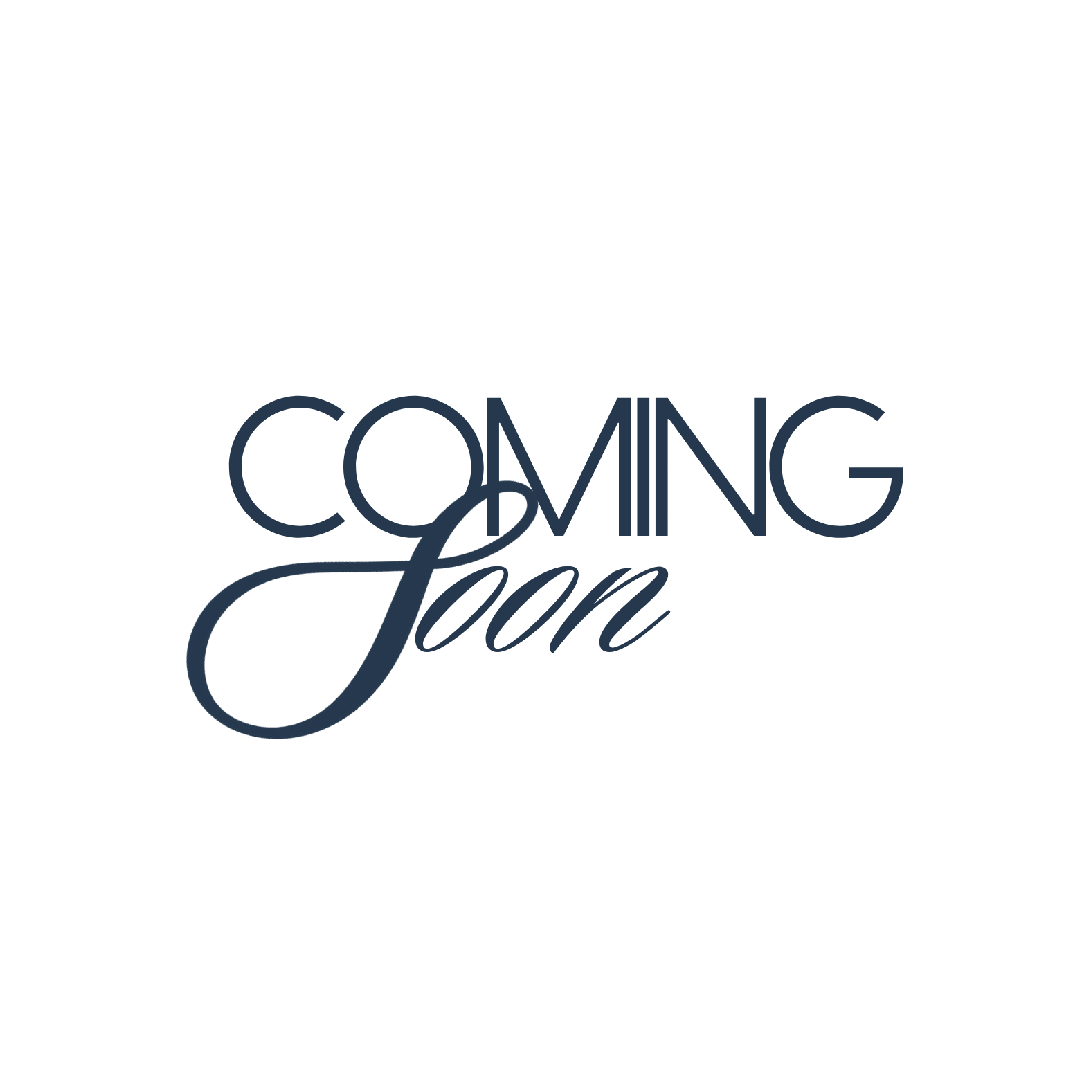 Text that reads 'Coming Soon' in a stylish font on a black background.
