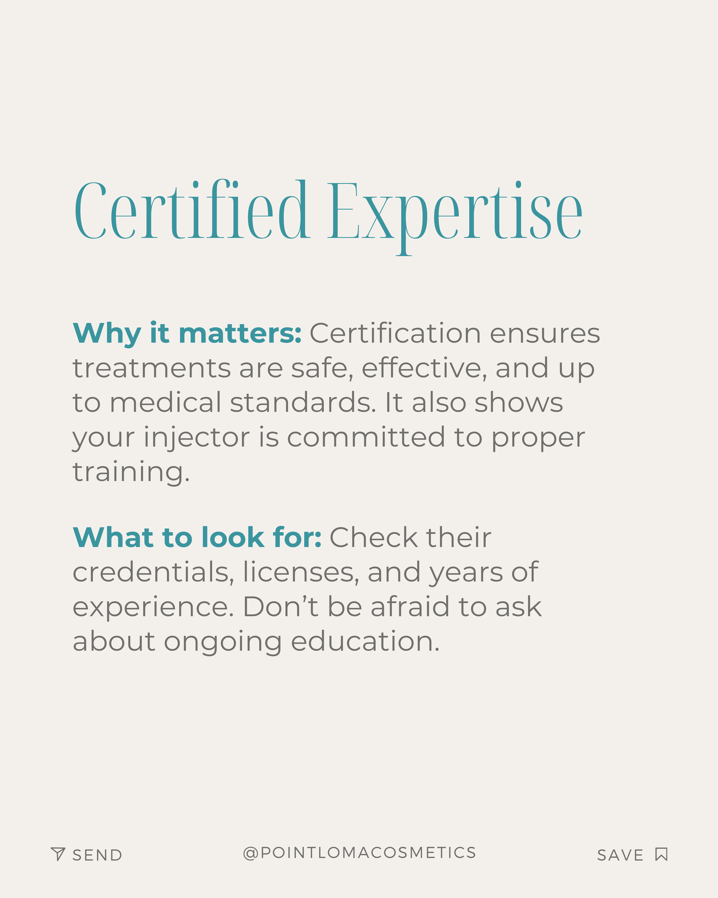 Information about certified expertise, highlighting its importance for safe medical treatments, and guidance on verifying credentials and experience.