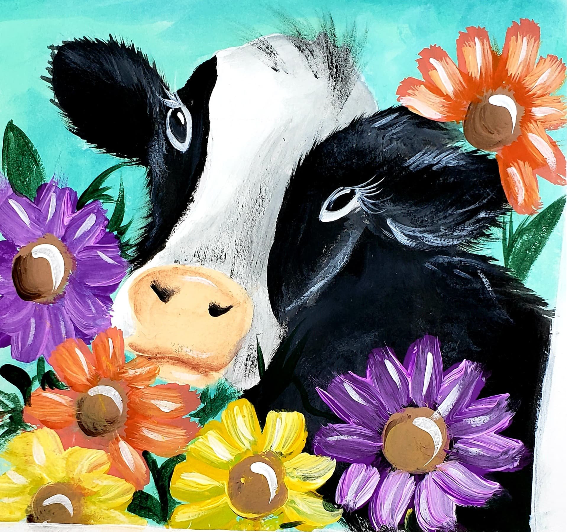 Cow Appreciation Day Acrylic Painting