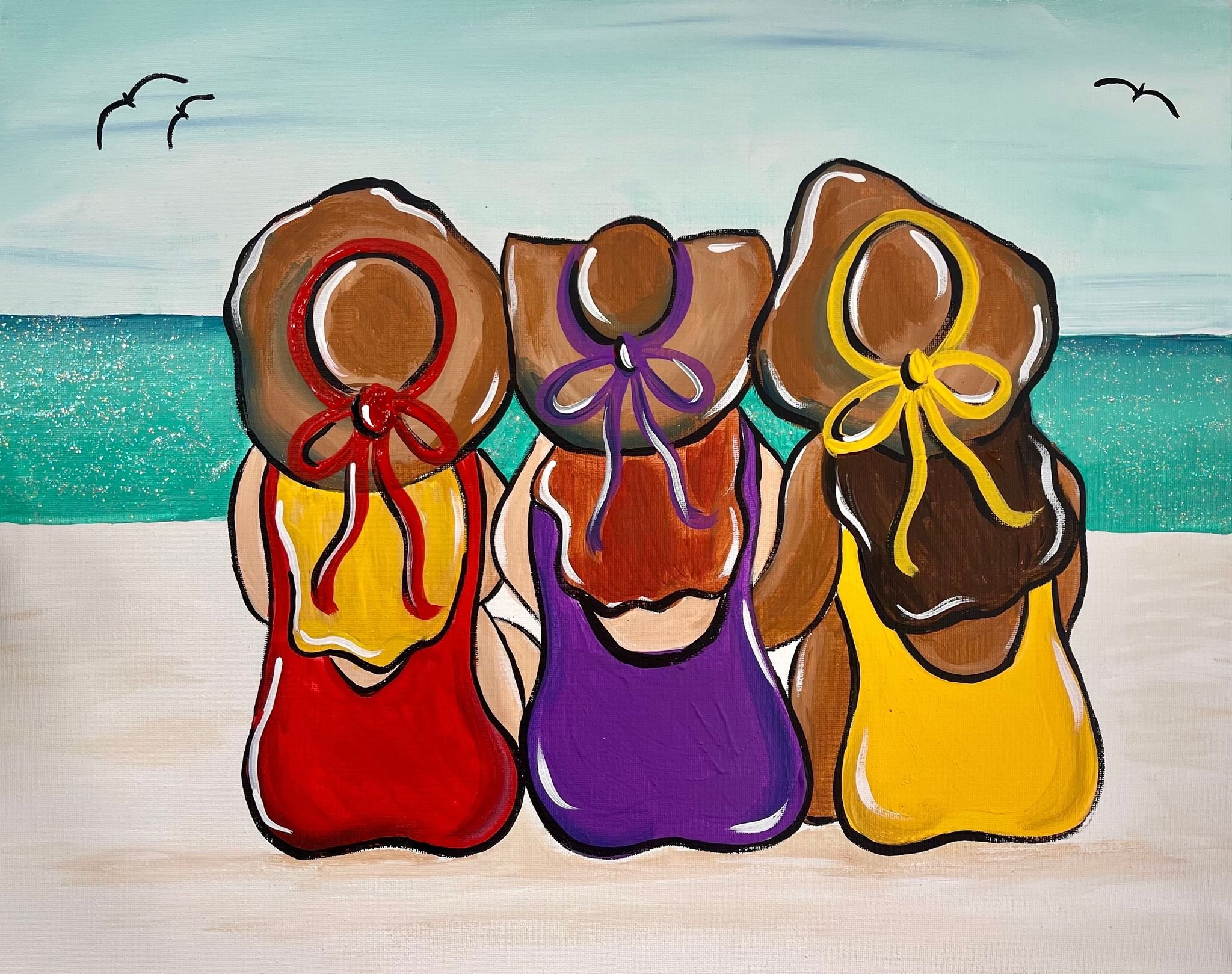 Girls Trip Acrylic Painting 
