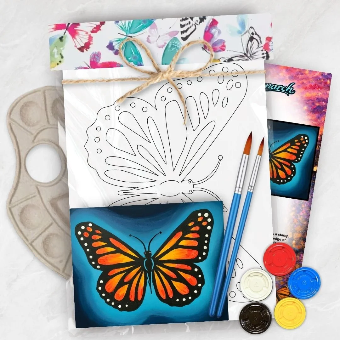 Midnight Monarch Acrylic Painting Art Kit