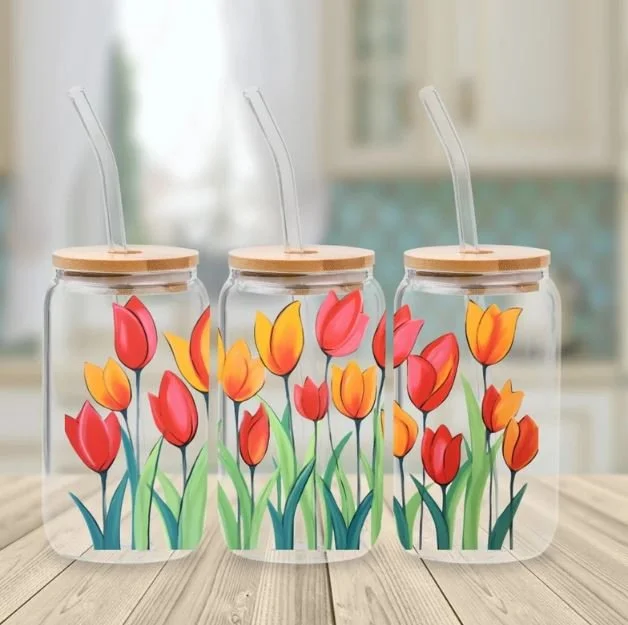 Tulip Wine Glass and Jar.JPG