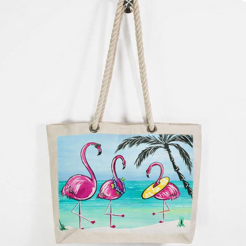 Flamingo Family on Canvas Tote.png