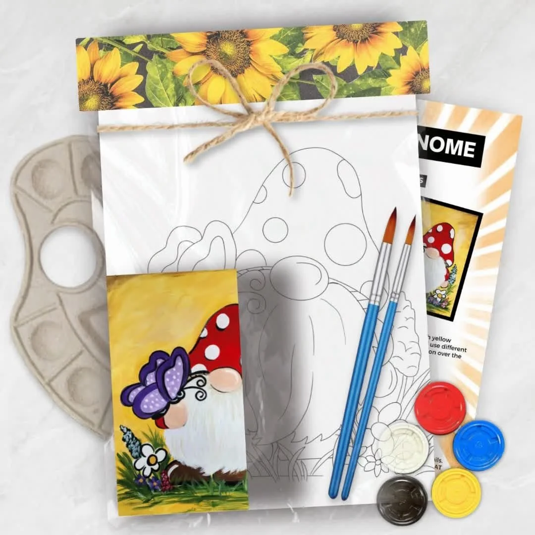 Butterfly Gnome Acrylic Painting Art Kit