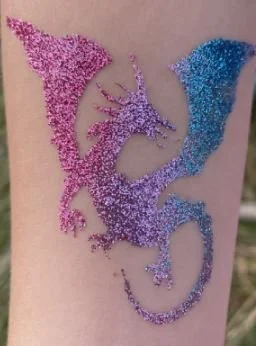 Large Glitter Tattoo