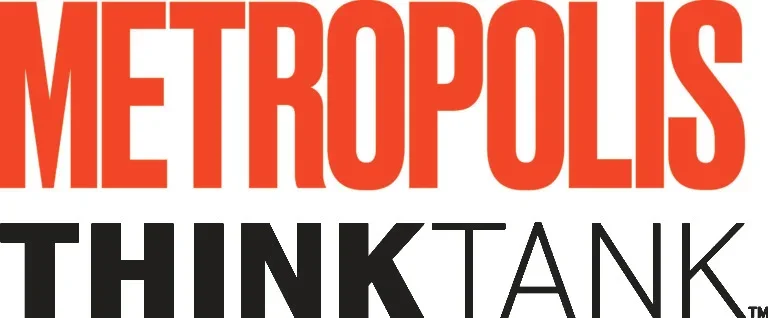 Logo for the movie Metropolis with the phrase 'THINK TANK' underneath.