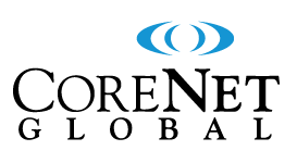 Black background with a blue eye symbol at the top center.