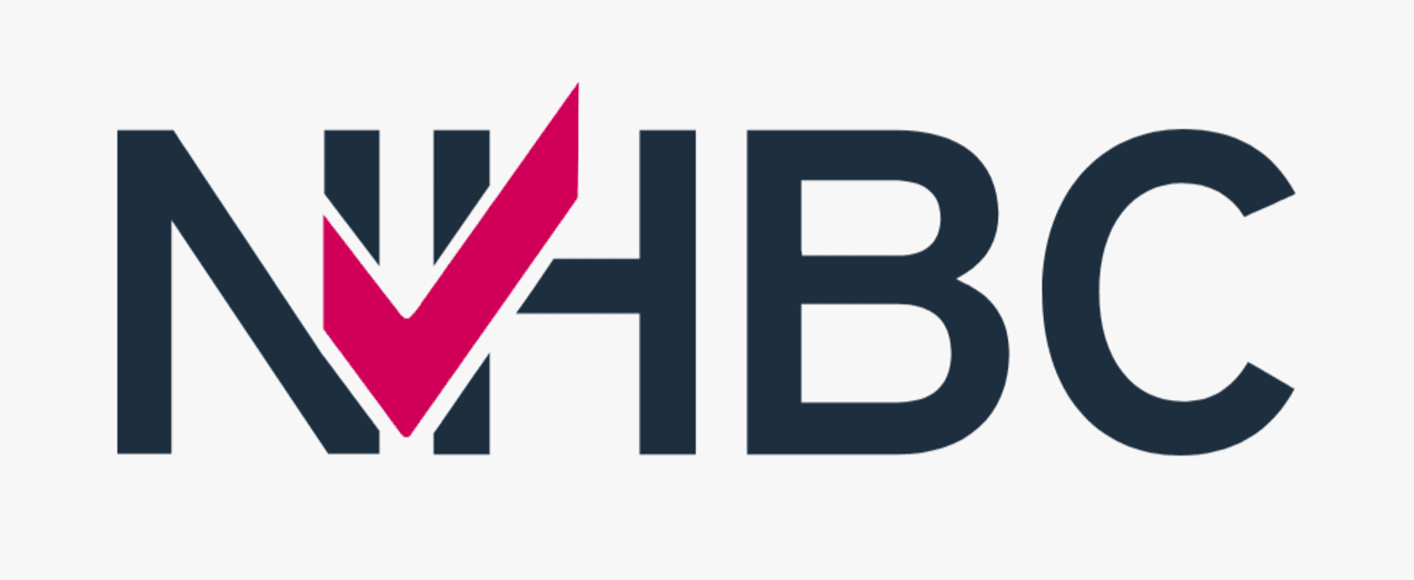NBC logo with a pink check mark integrated into the letter N.