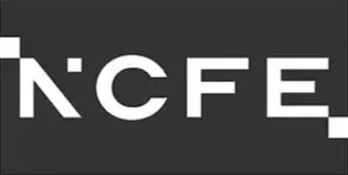 Partial view of the word 'NCFE' with white letters on a black background.
