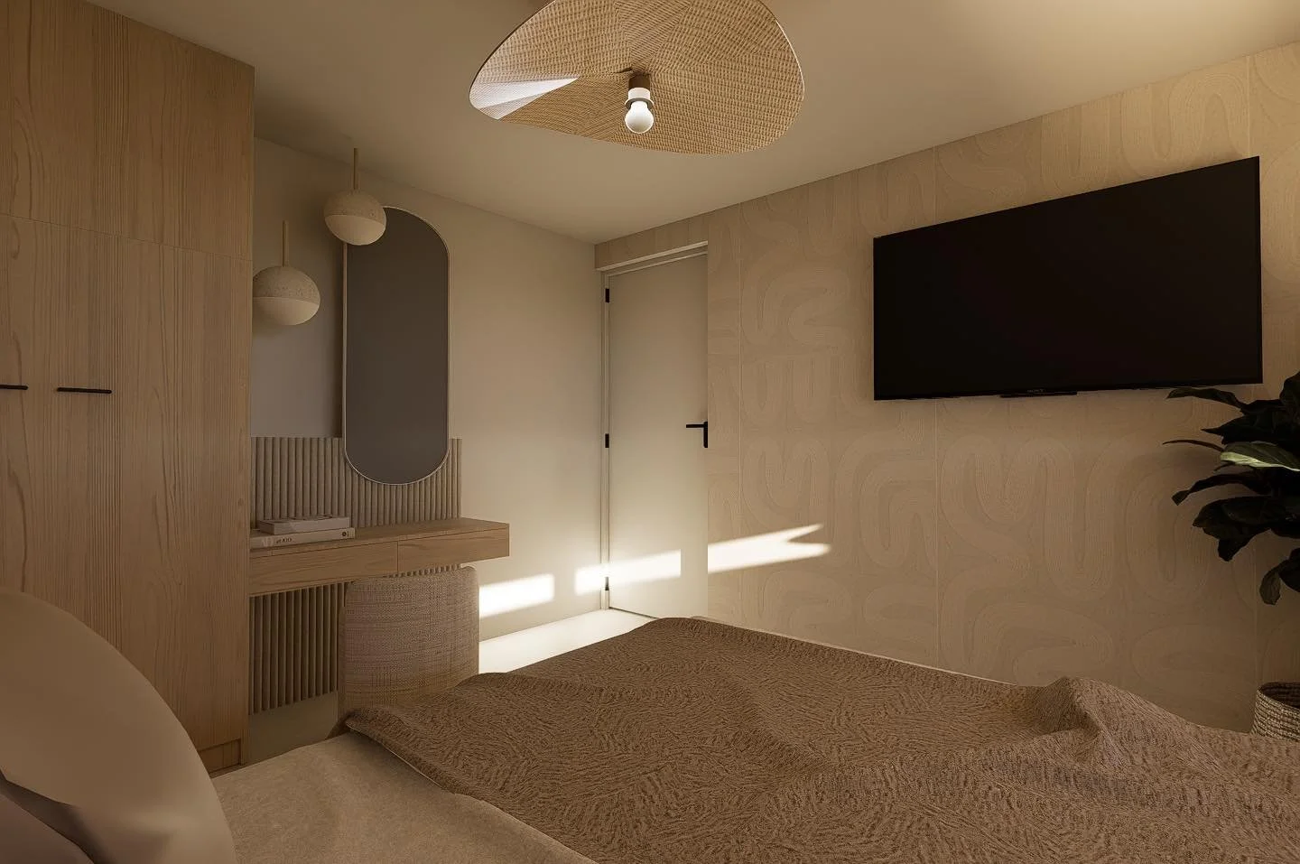 ~Simpel. Warm. Rustig.~

Deze slaapkamer combineert zachte kleuren en natuurlijke materialen voor een ontspannen sfeer. Geen overdaad, gewoon een fijne, heldere ruimte waar alles klopt.
Een rustige basis die meteen comfortabel voelt. 🤎

Wil jij ook 