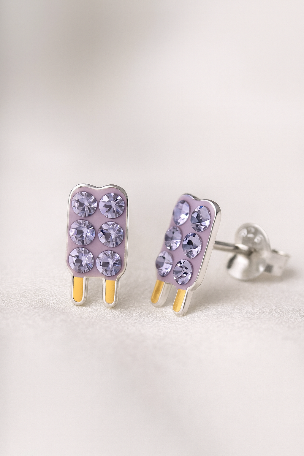 Purple Popsicle Stud Earrings | Sterling Silver