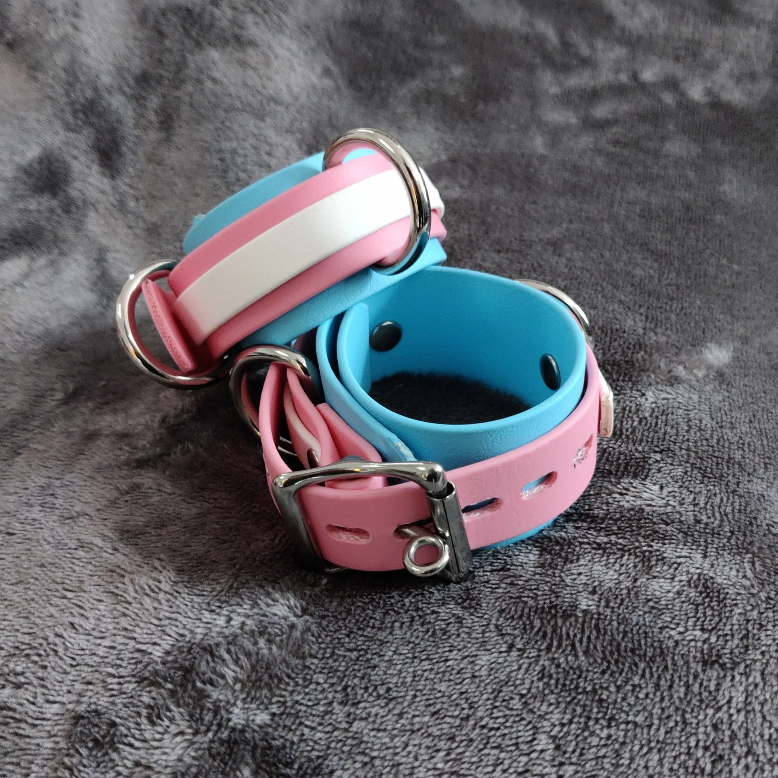 Pride Cuffs: Vegan Friendly, Latex Free, Locking Optional
