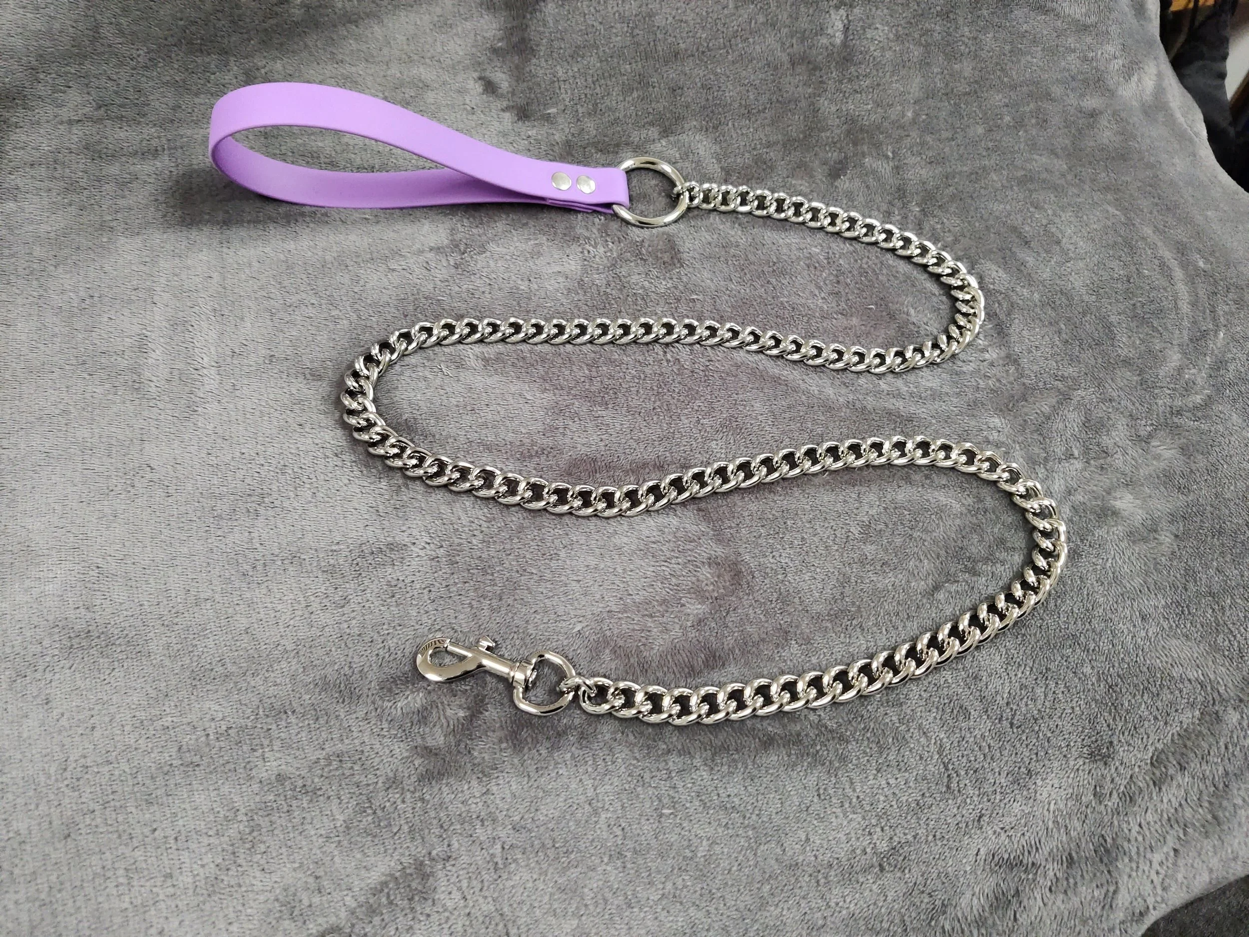 Chain Leash: Rainbow, Gold, Silver, Rose Gold Black, Gunmetal, Vegan Friendly