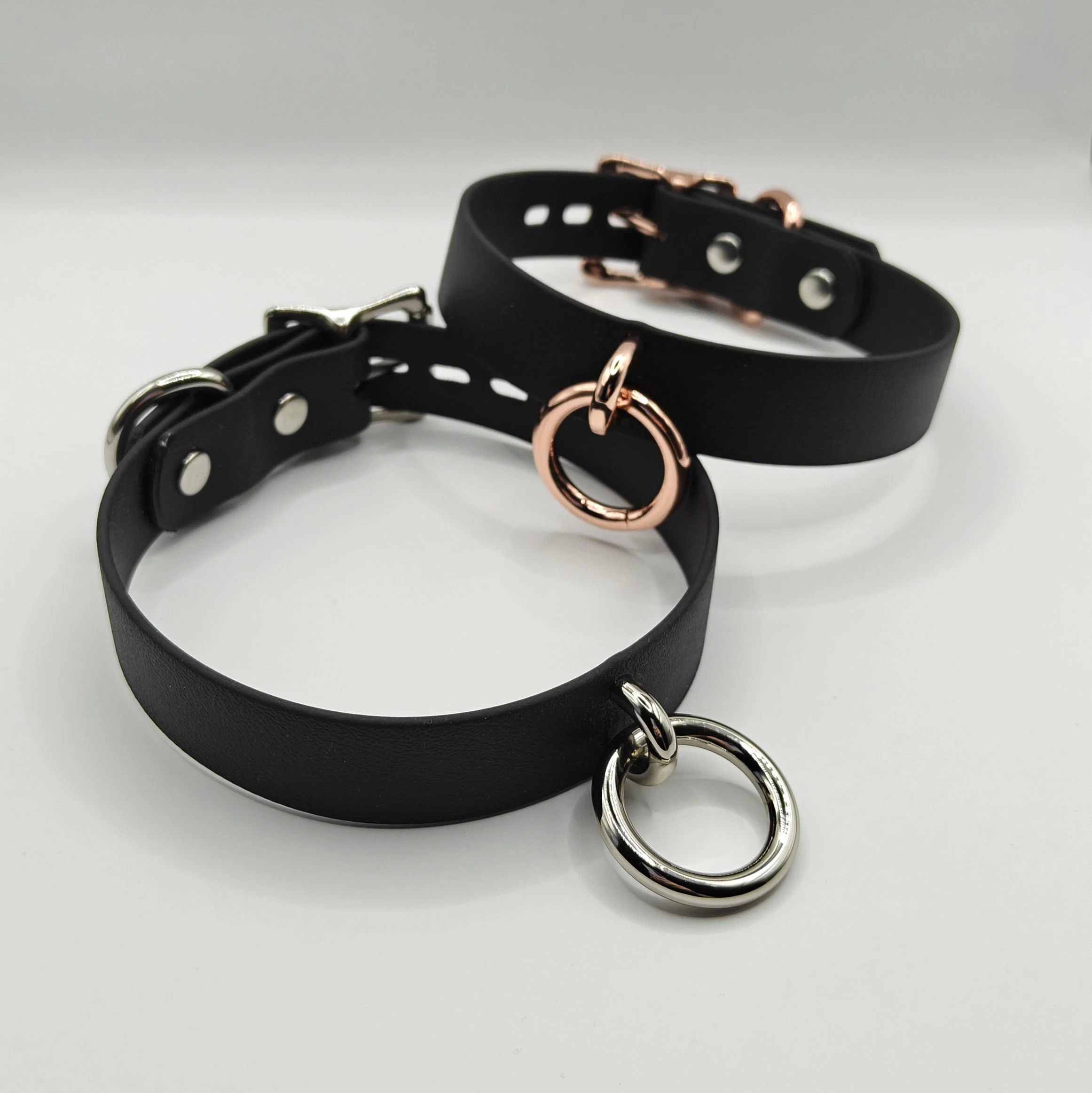 O Ring Collar: Choice of Straps and Hardware, Vegan Friendly