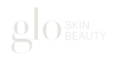 Glo Skin Beauty logo in white text on a black background