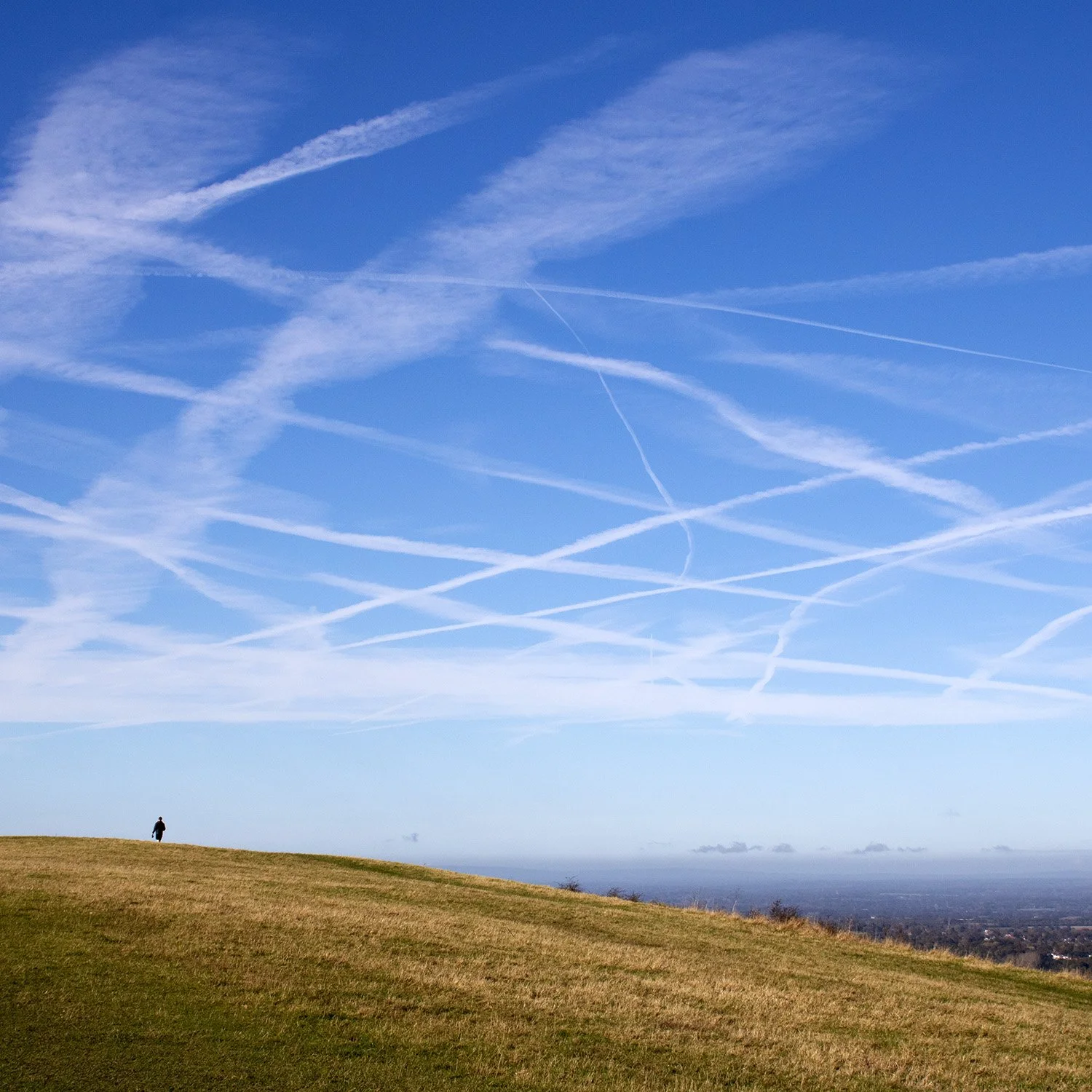 Plane Trails, Ditchling Beacon