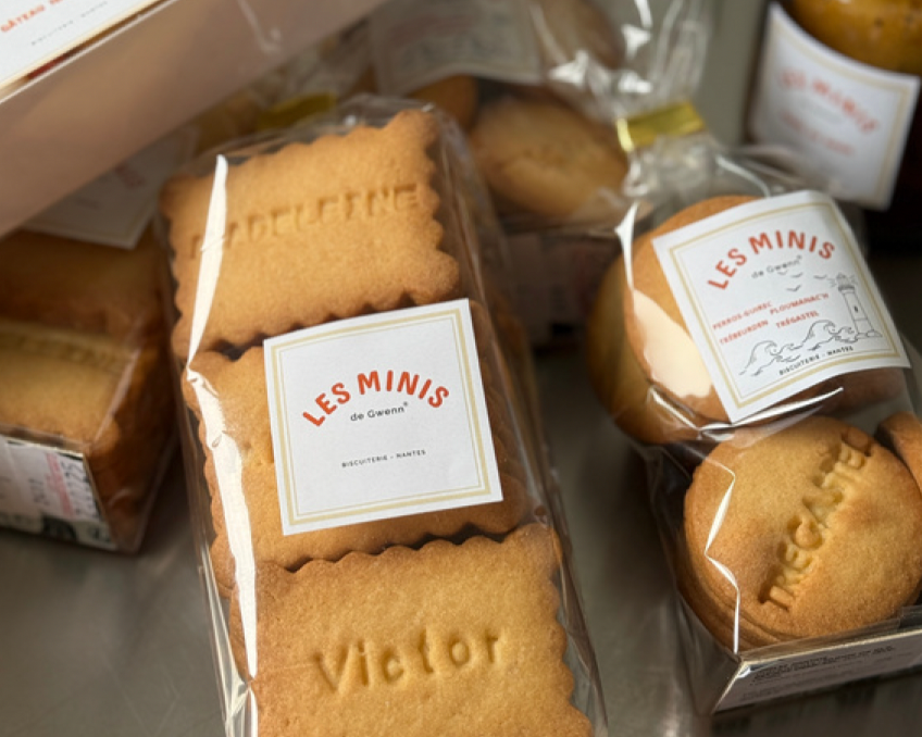 Les déclieux petits beurres personnalisables des Minis de Gwenn pour les naissances, baptêmes ou tout autre événement.