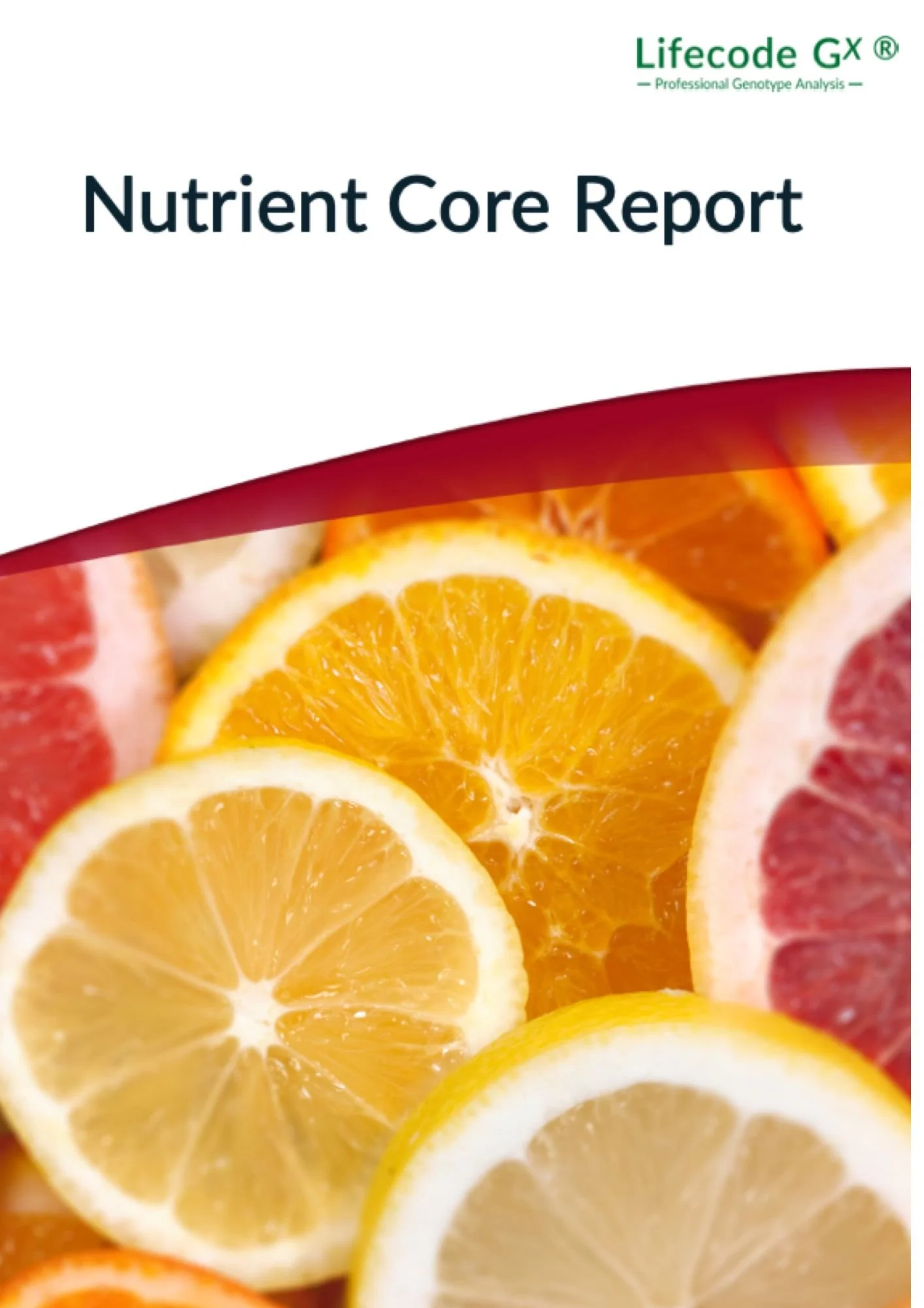 Nutrient core sample report cover page