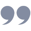 Gray quotation mark icons