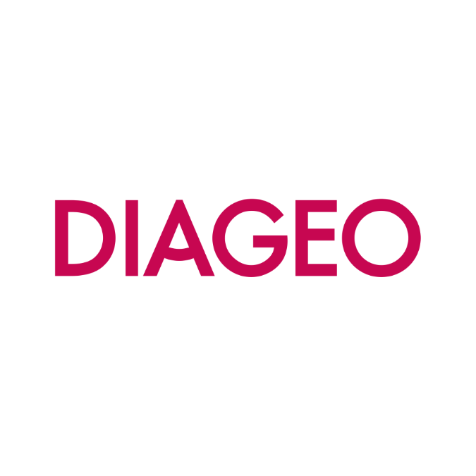 Diageo logo in purple text on a white background.