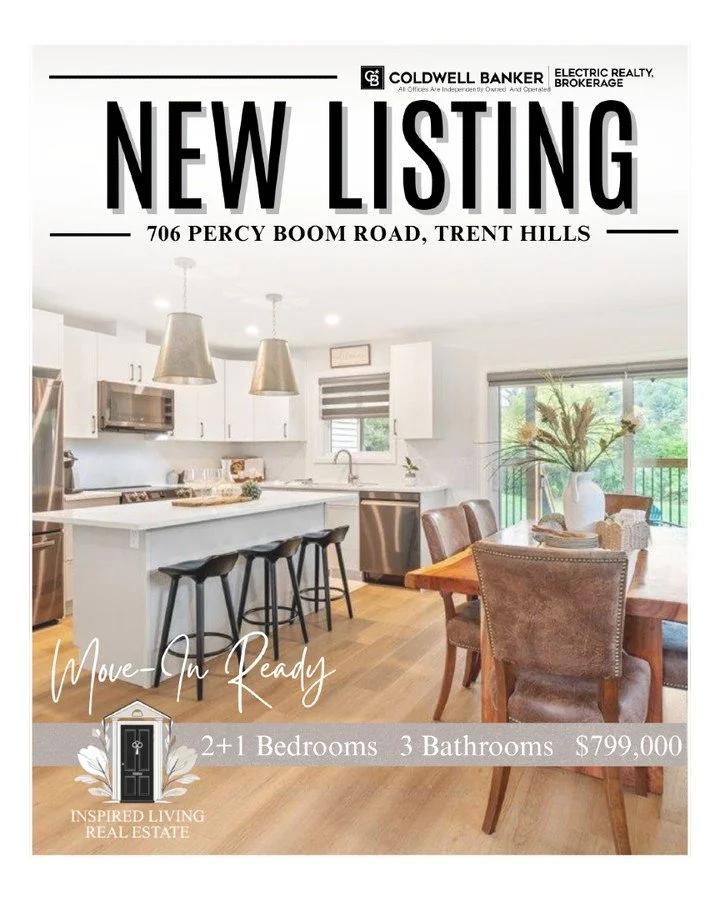 New Listing 🚨🏡 

📍706 Percy Boom Road, Trent Hills

Thoughtfully designed and custom built, this bungalow checks every box for easy, comfortable living. Offering 2+1 bedrooms and 3 bathrooms, this home features an open-concept kitchen made for con