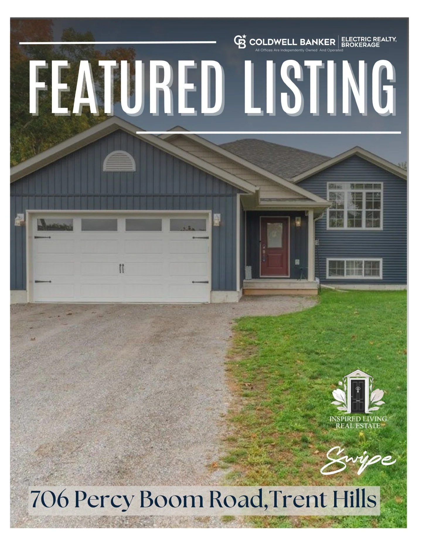 📍706 Percy Boom Road, Trent Hills

✨2 + 1 Bedrooms
✨3 Bathrooms
✨Custom-Built Bungalow
✨Open-Concept Kitchen with Large Island &amp; Quartz Countertops
✨Primary Bedroom with Walk-In Closet &amp; Ensuite
✨Main-Floor Laundry
✨Newly Finished Basement w