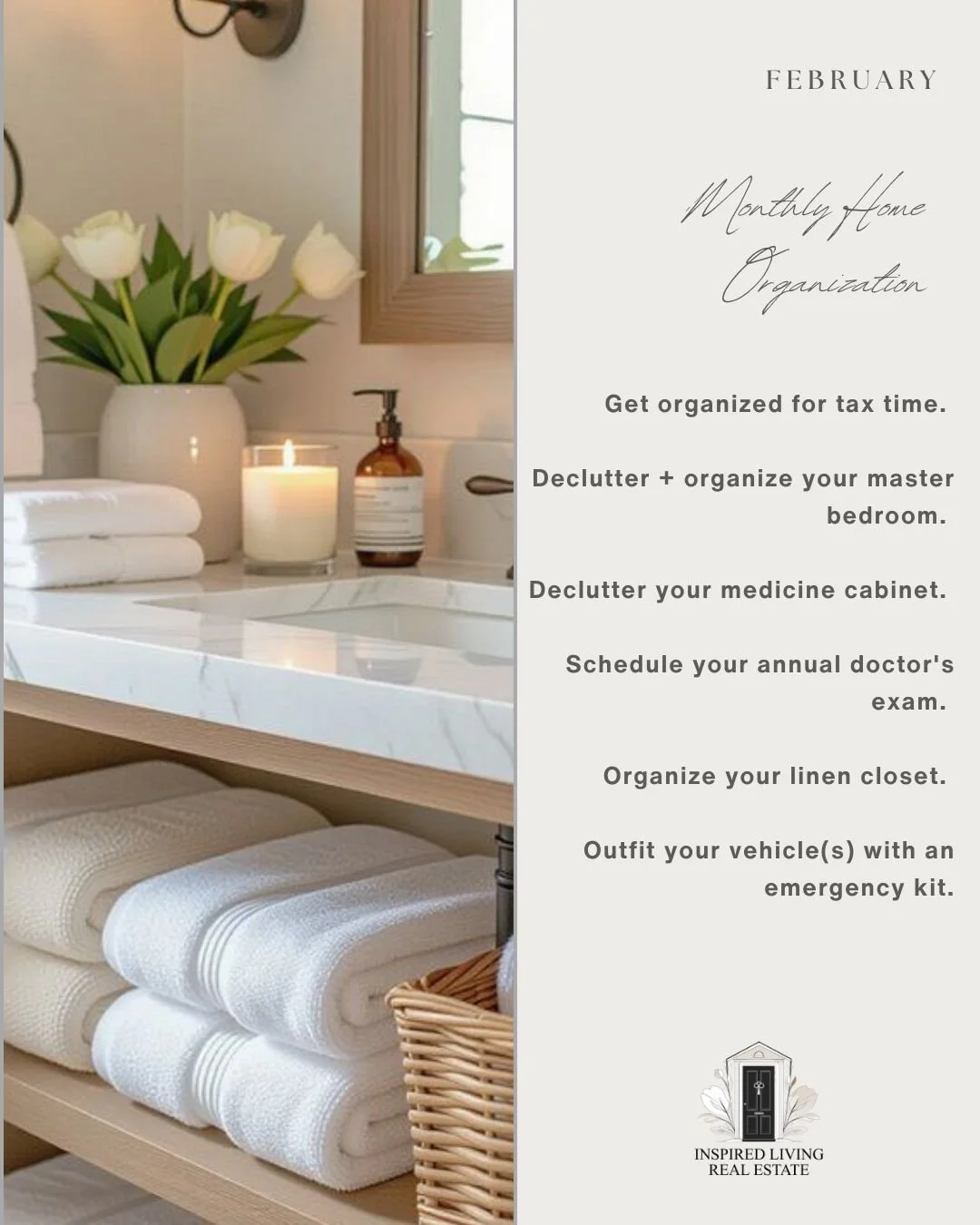 February reset mode: ON ✨February is basically a permission slip to get our lives together! A little decluttering, a little organizing, and a whole lot of future-you saying thank you. From linen closets to medicine cabinets, this month is all about c