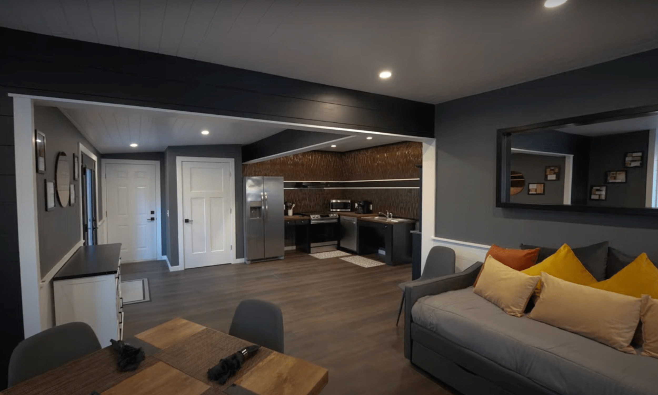 View from front door looking at kitchen in The Donovan home