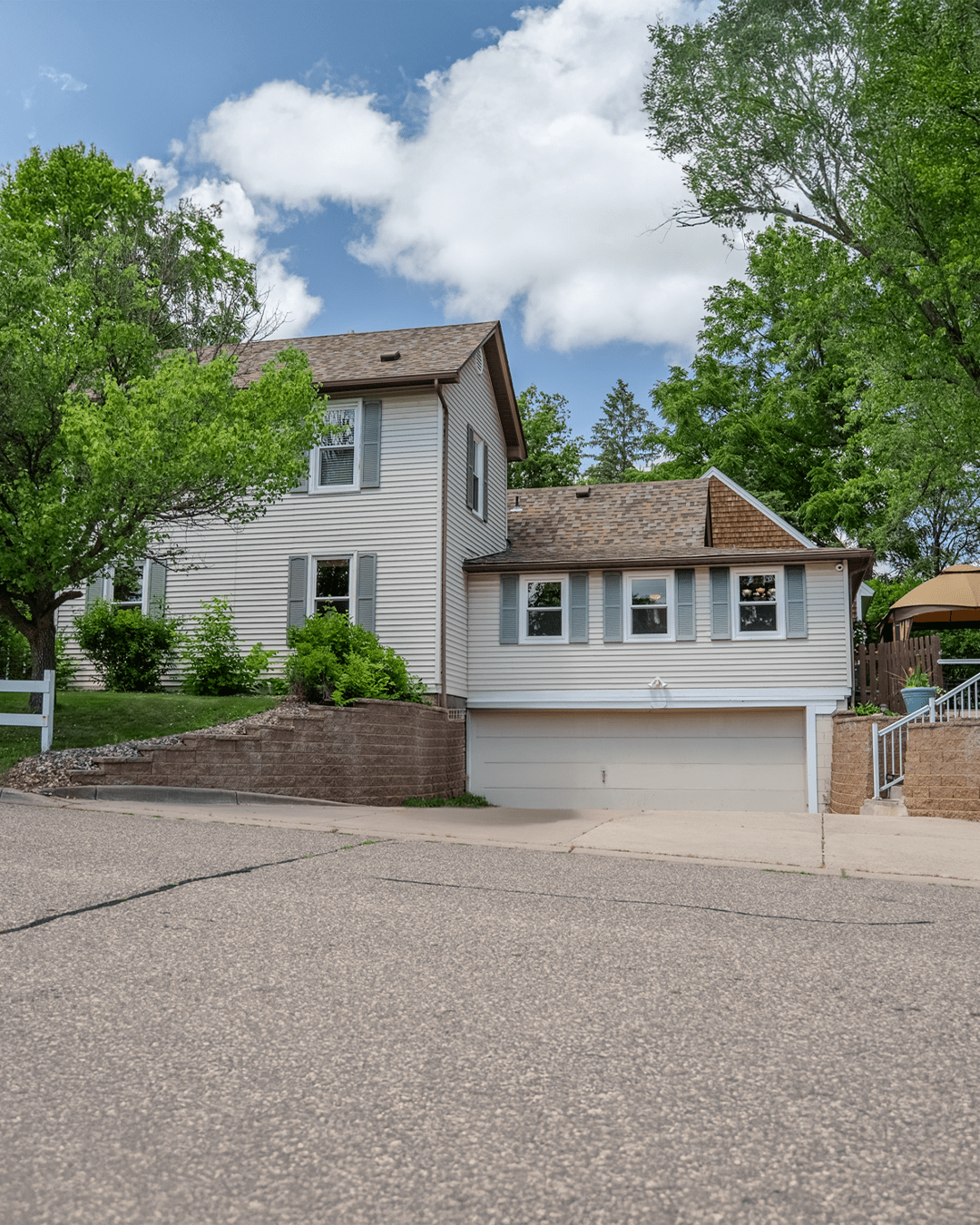Street view of The Retreat Home garage