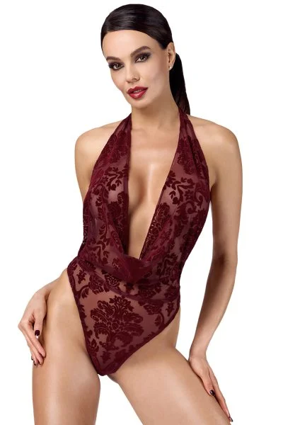 body en tulle floqué kink royal XS/S/M/L/XL/2XL/3XL