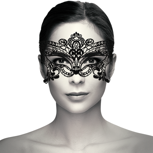 masque large en dentelle noir