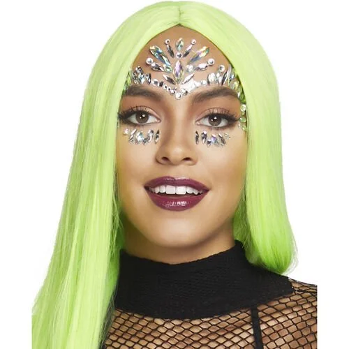 masque bijoux adhésif visage gris