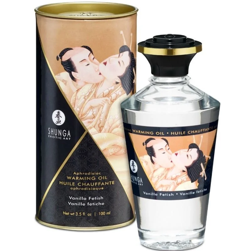 shunga-huille de massage effet chaleur 100ml