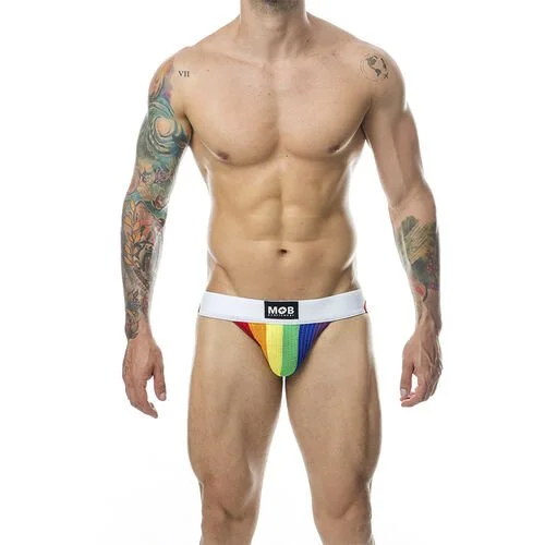 jock classique à rayures arc-en-ciel S/M/L/XL