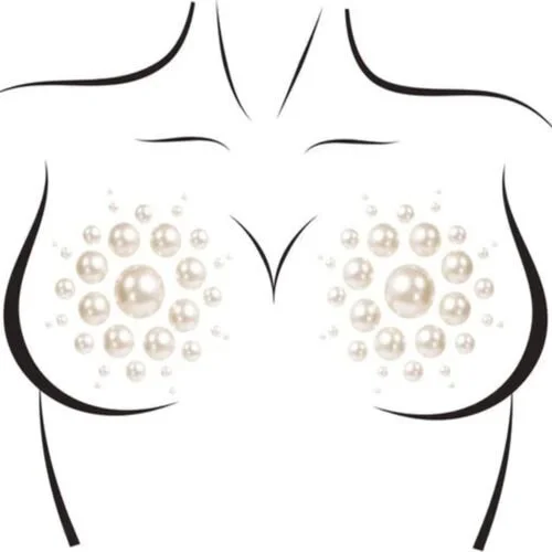 bijoux autocollant tétons perle