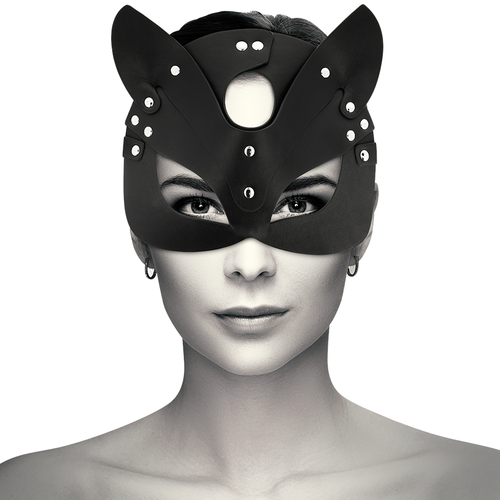 masque de chat en cuir végan