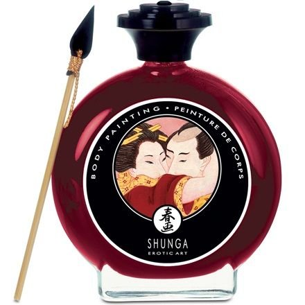 Shunga-peintre corporelle au chocolat